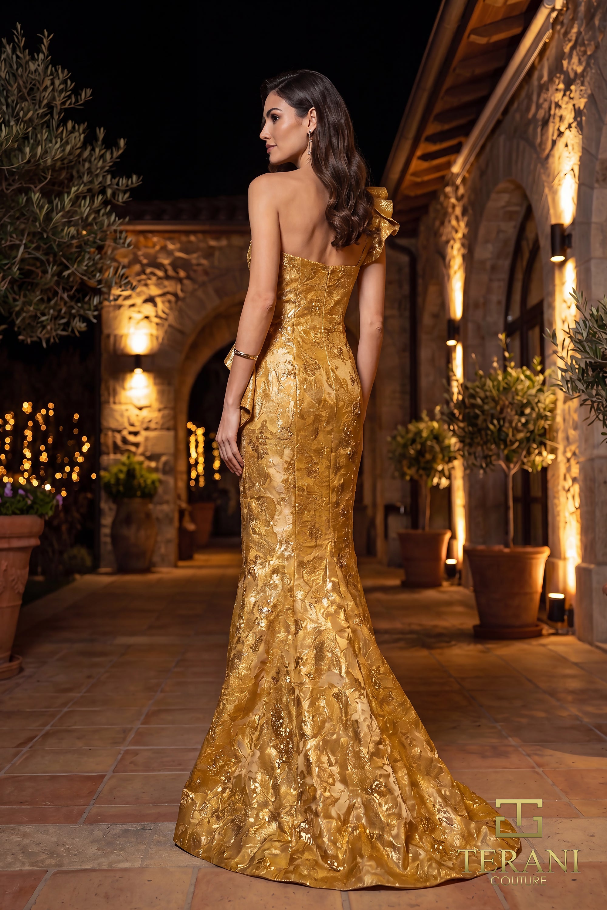 One-Shoulder Long Evening Dress - 262E7136