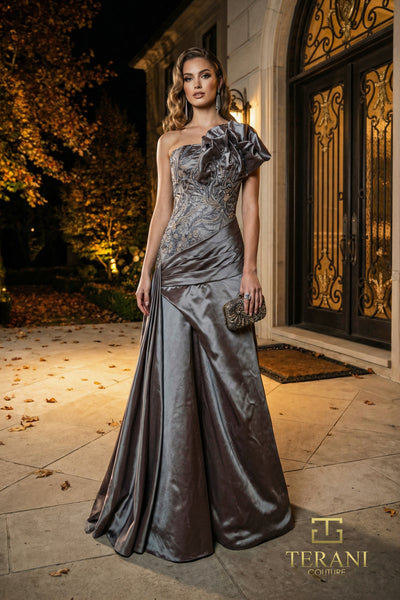 One-Shoulder Long Evening Dress - 262E7530