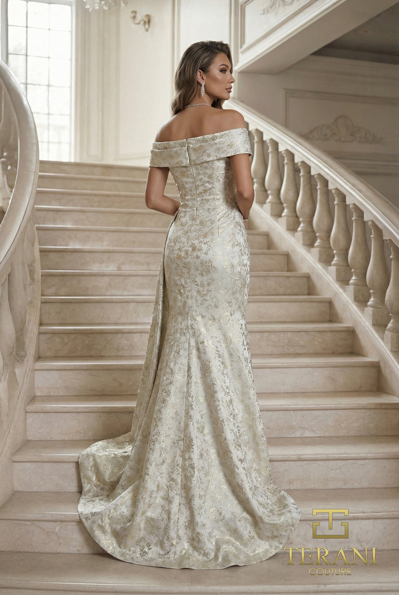 Off-Shoulder Long Evening Dress - 262E7537