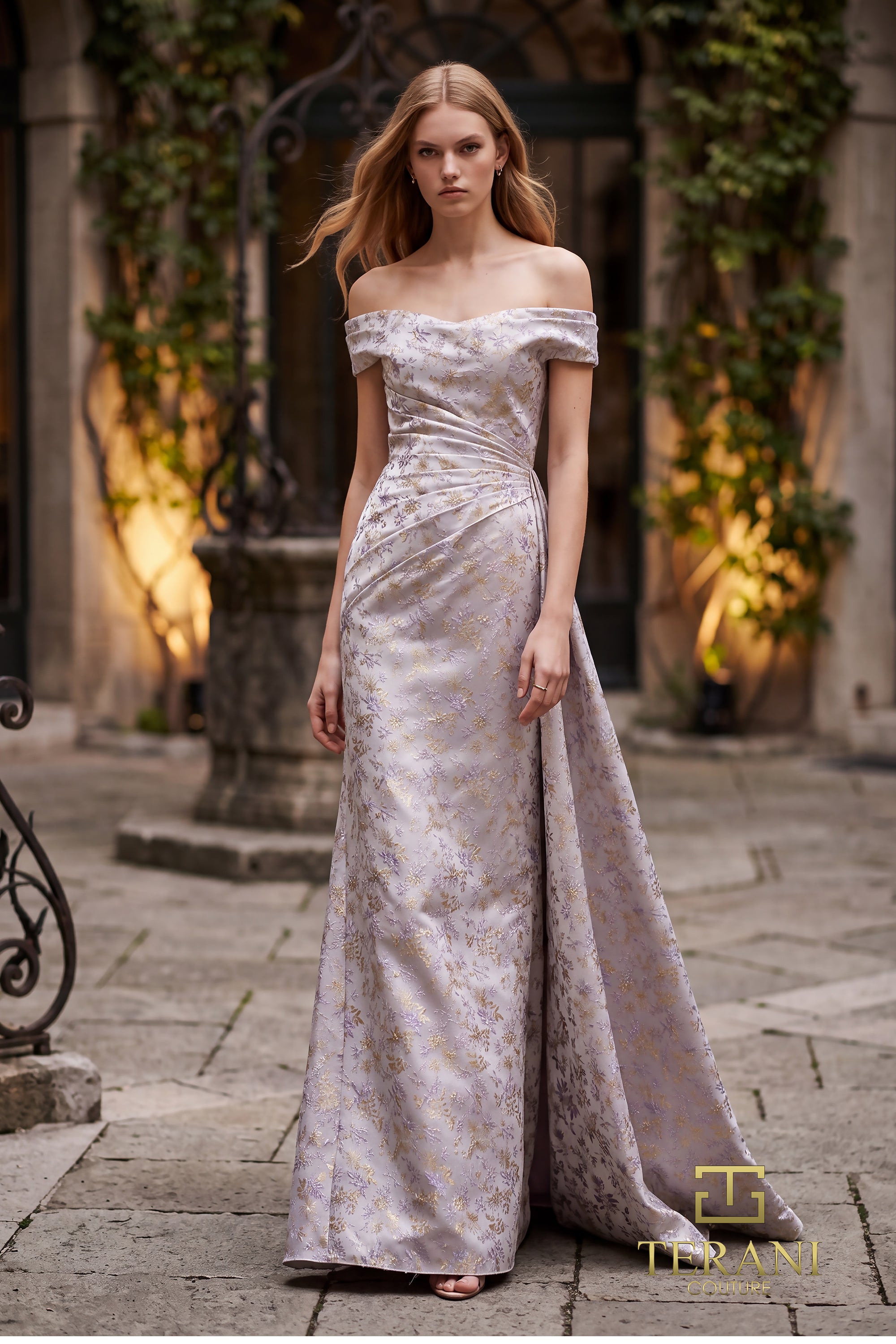 Off-Shoulder Long Evening Dress - 262E7537