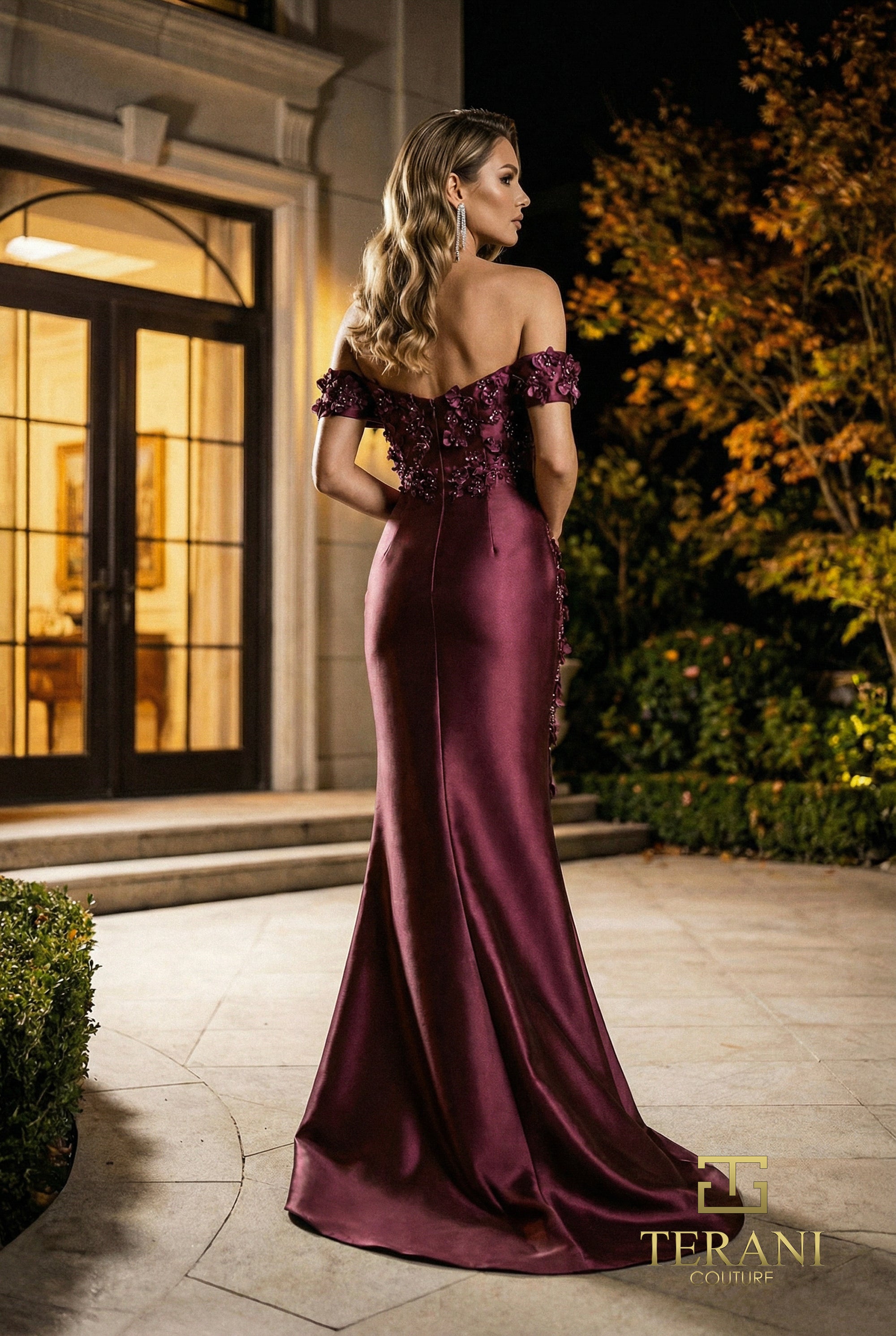 Off-Shoulder Long Mother of the Bride Dress - 262M7254