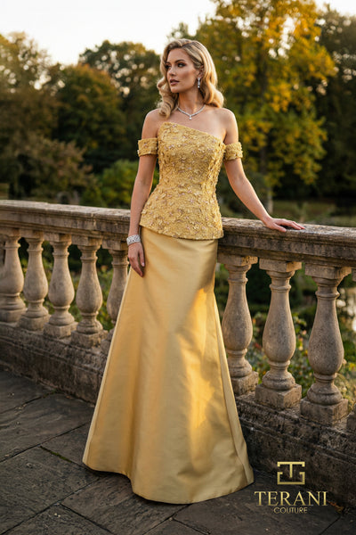 Off-Shoulder Long Two-Piece Mother of the Bride Set - 262M7270