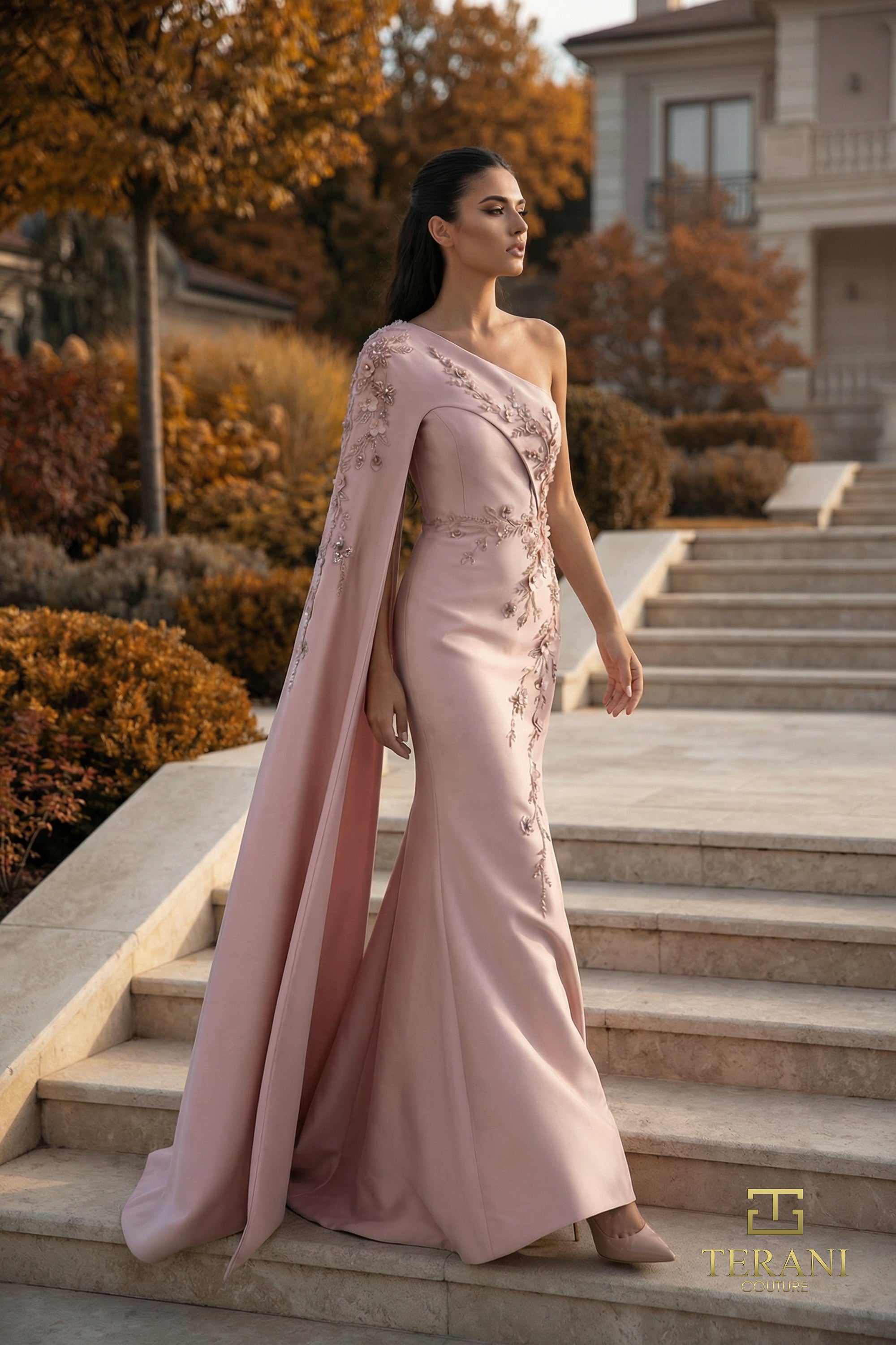 One-Shoulder Long Mother of the Bride Dress - 262M7275