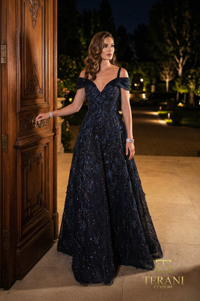 Off-Shoulder Long Mother of the Bride Dress - 262M7280