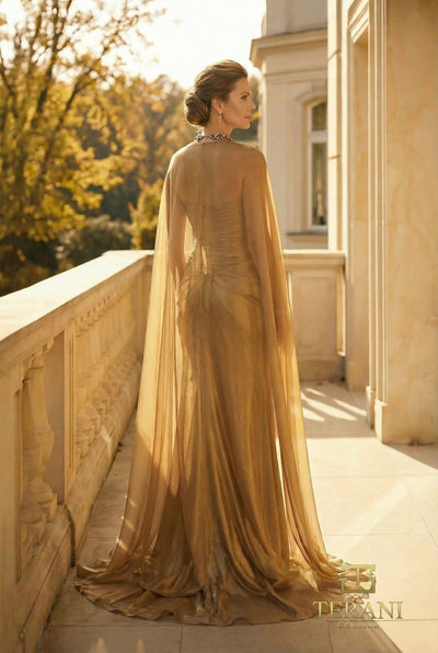Round Neck Long Mother of the Bride Sheath Dress - 262M7301