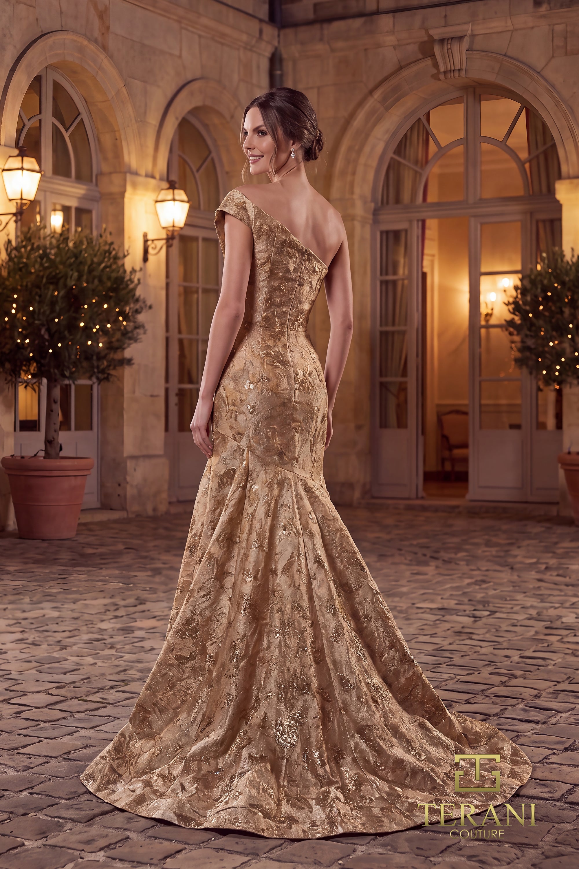 One-Shoulder Long Evening Dress - 262E7137