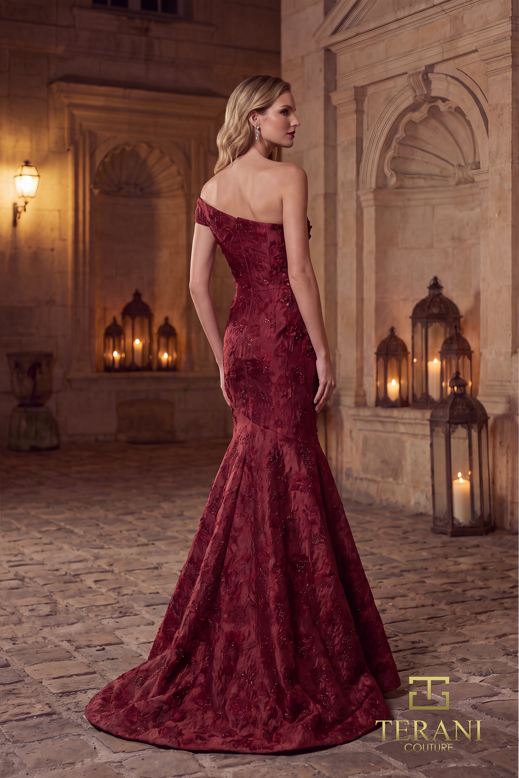 One-Shoulder Long Evening Dress - 262E7137