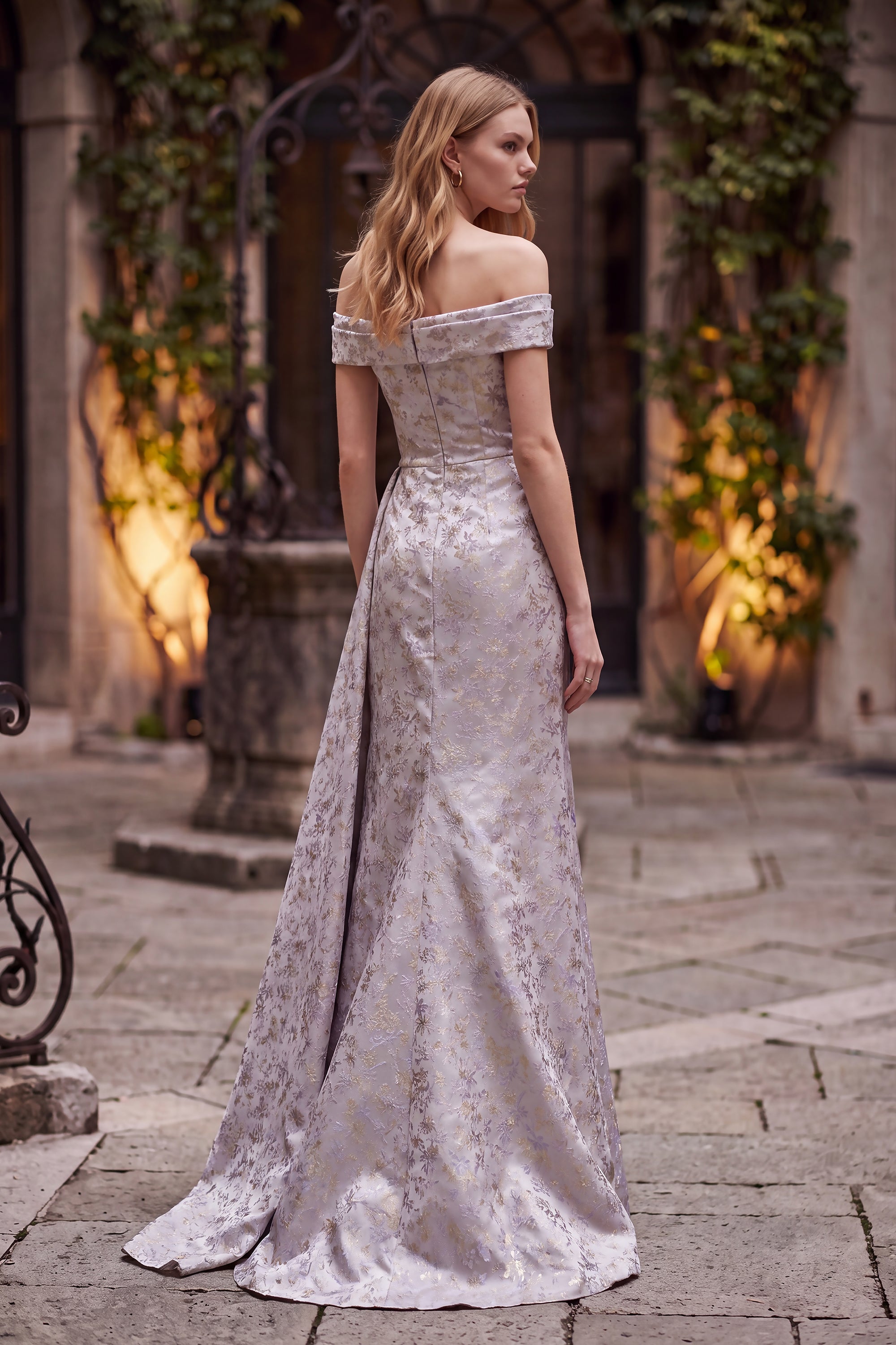 Off-Shoulder Long Evening Dress - 262E7537