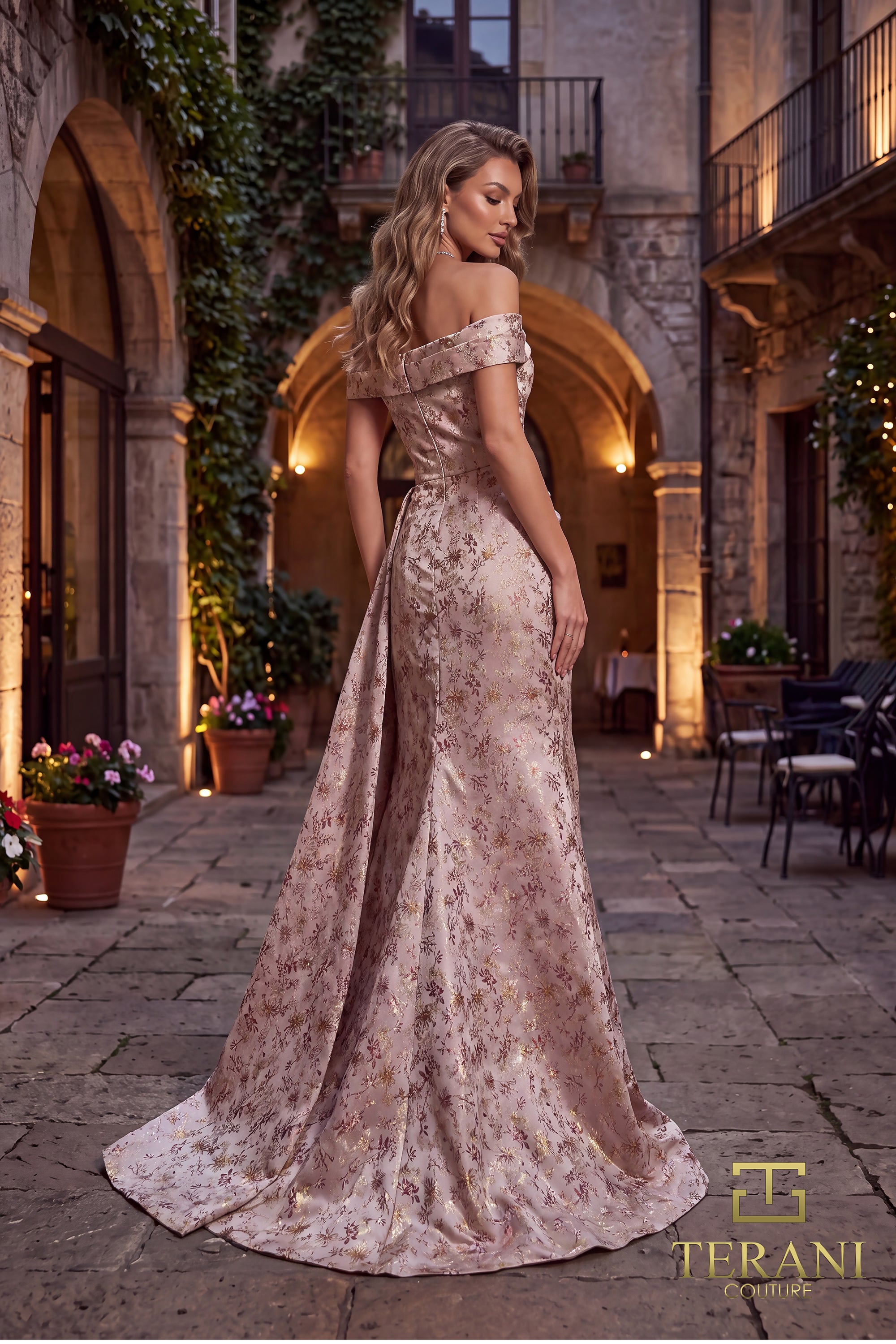 Off-Shoulder Long Evening Dress - 262E7537