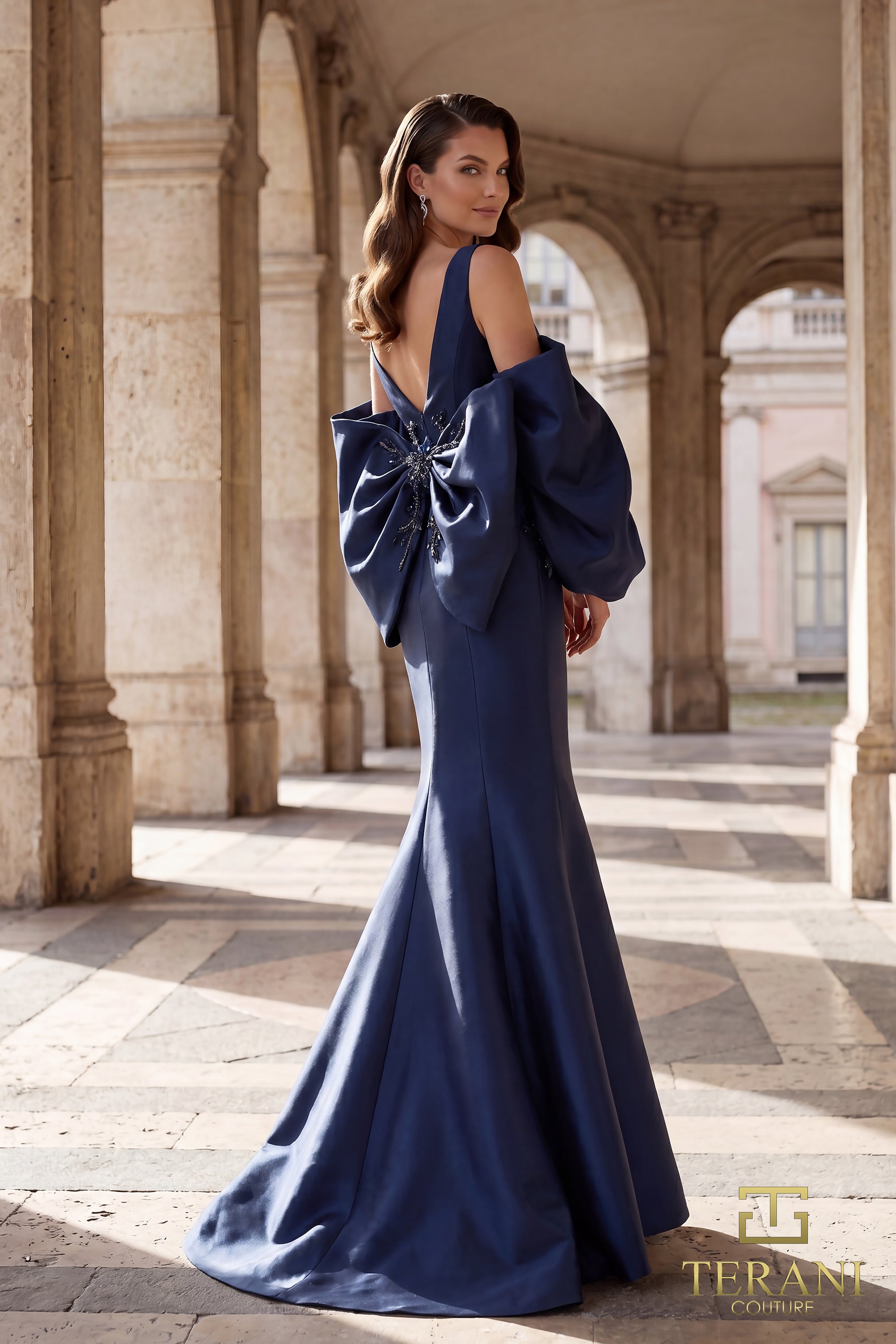 Square Neck Long Mother of the Bride Dress - 262M7253