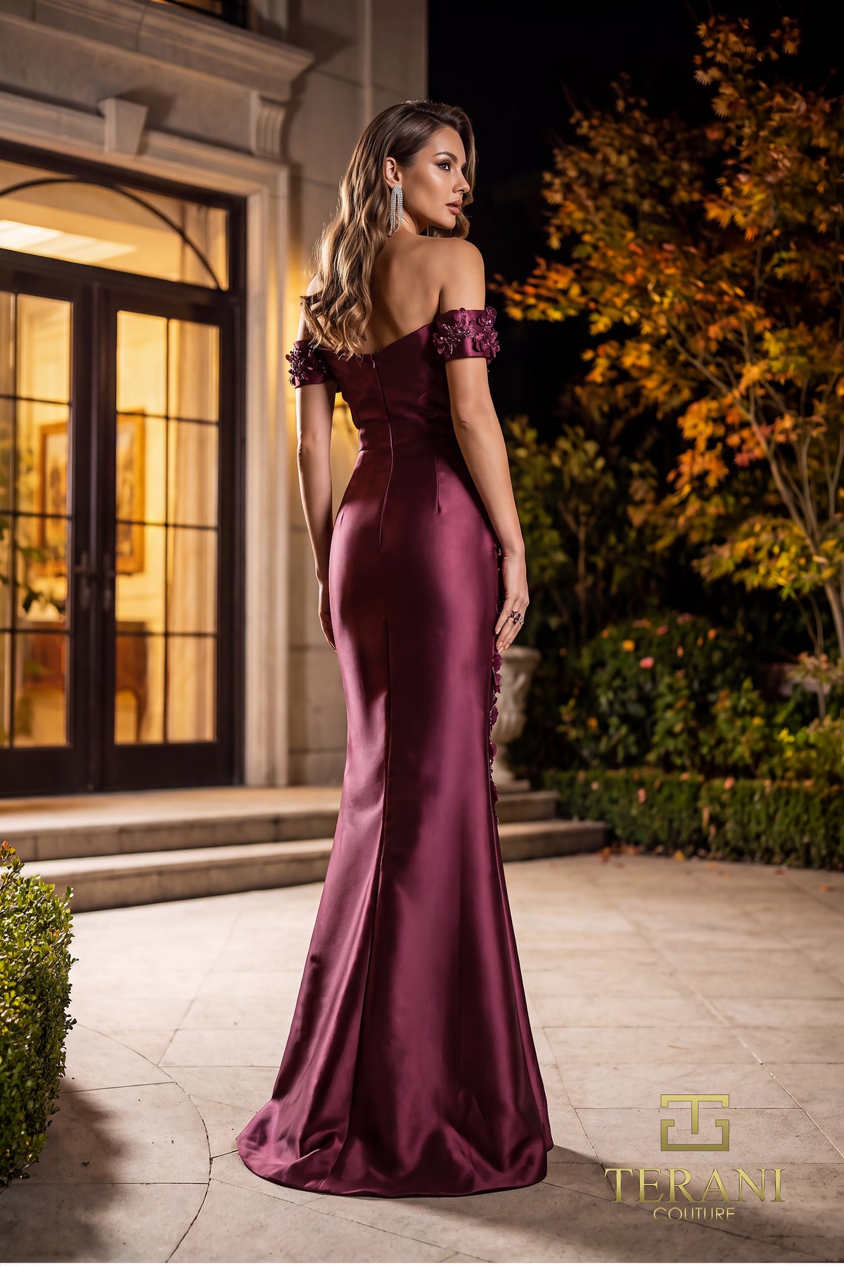 Off-Shoulder Long Mother of the Bride Dress - 262M7254