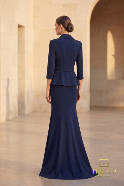 V-Neck Long Mother of the Bride Dress - 262M7263