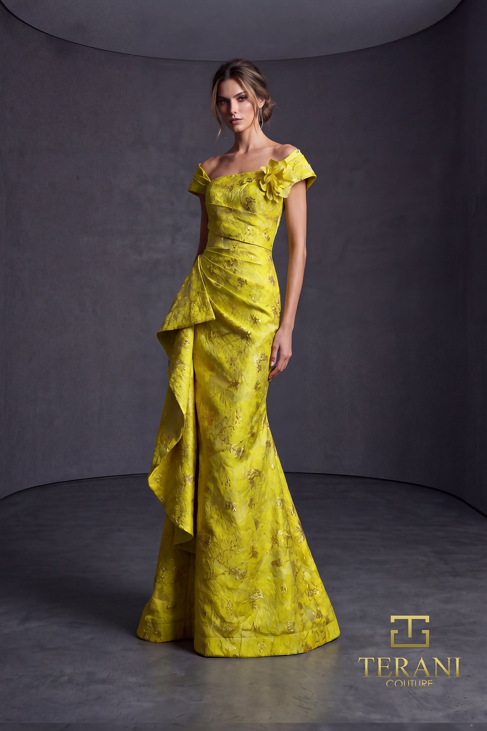 Off-Shoulder Long Mother of the Bride Dress - 262M7298
