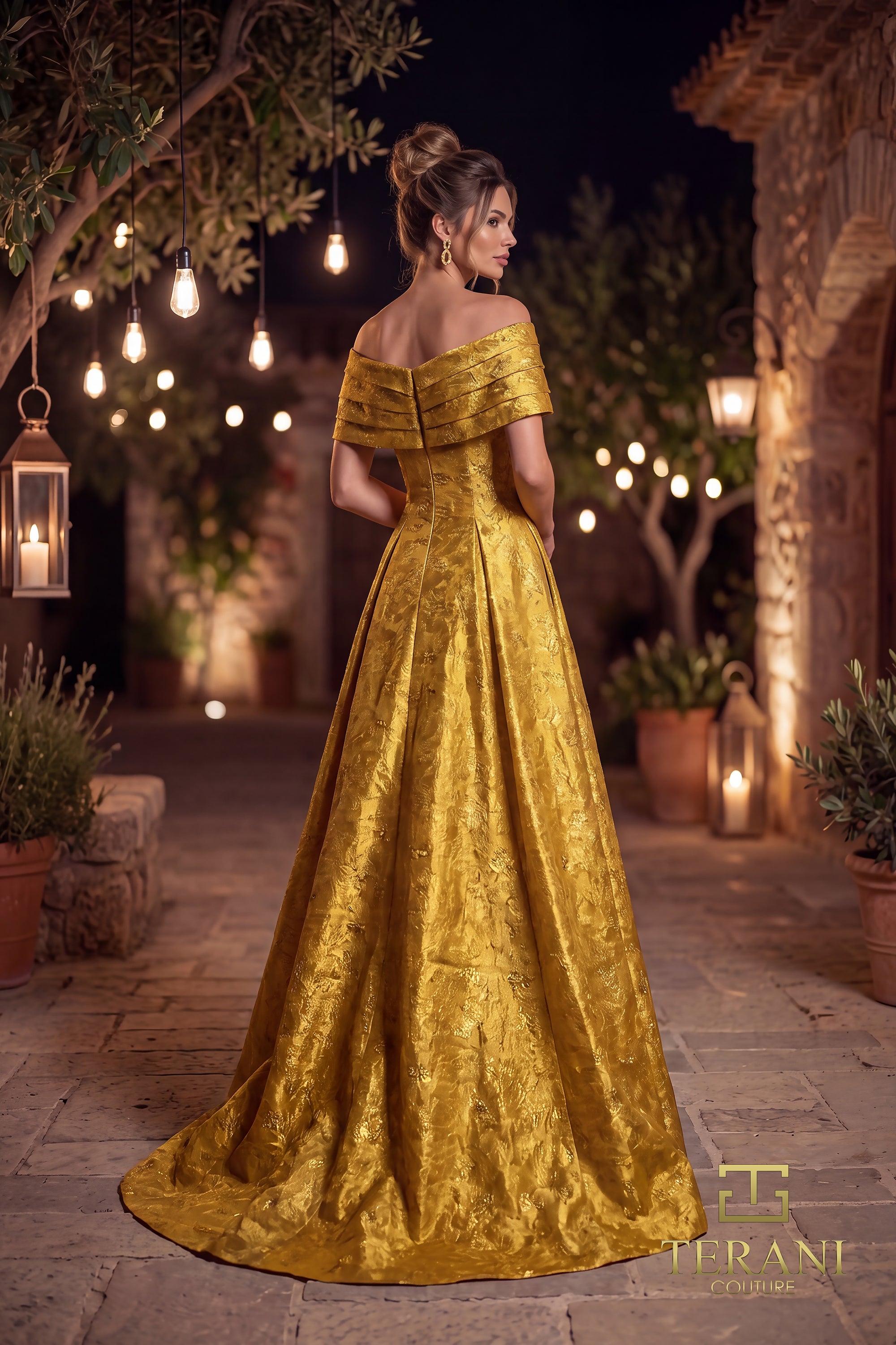Off-Shoulder Long Mother of the Bride Dress - 262M7299