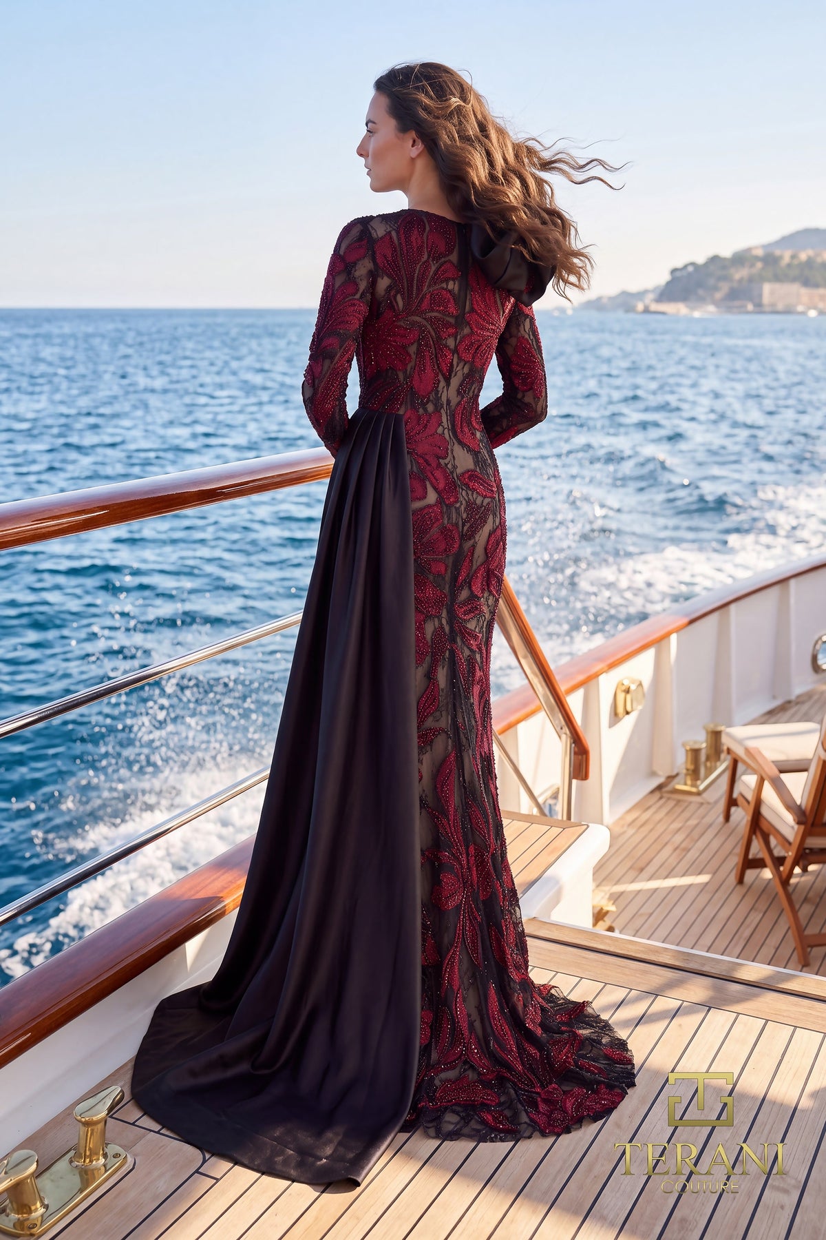 Terani Couture 271E8262 Wine Black