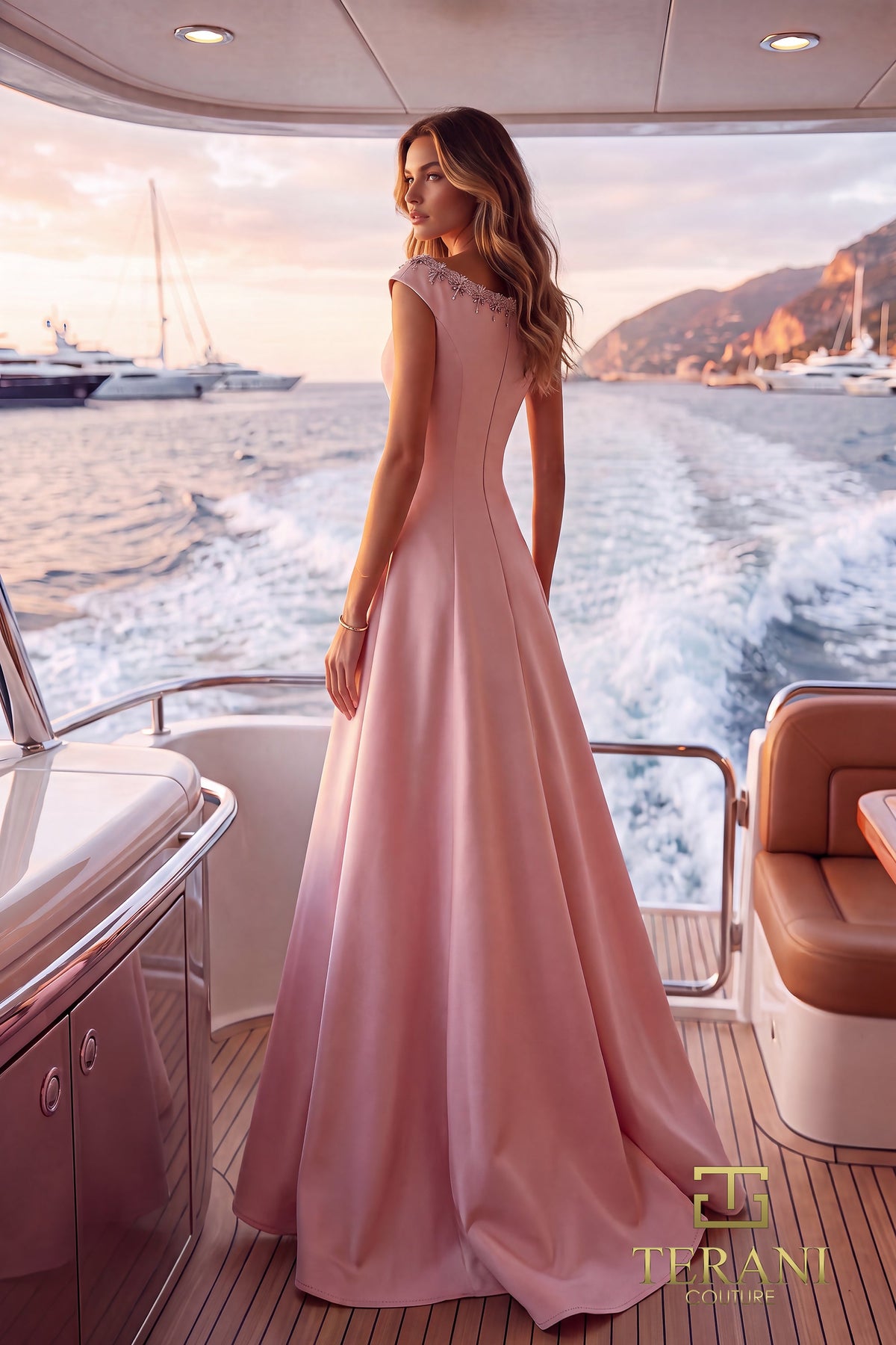 Terani Couture 271E8391 Navy