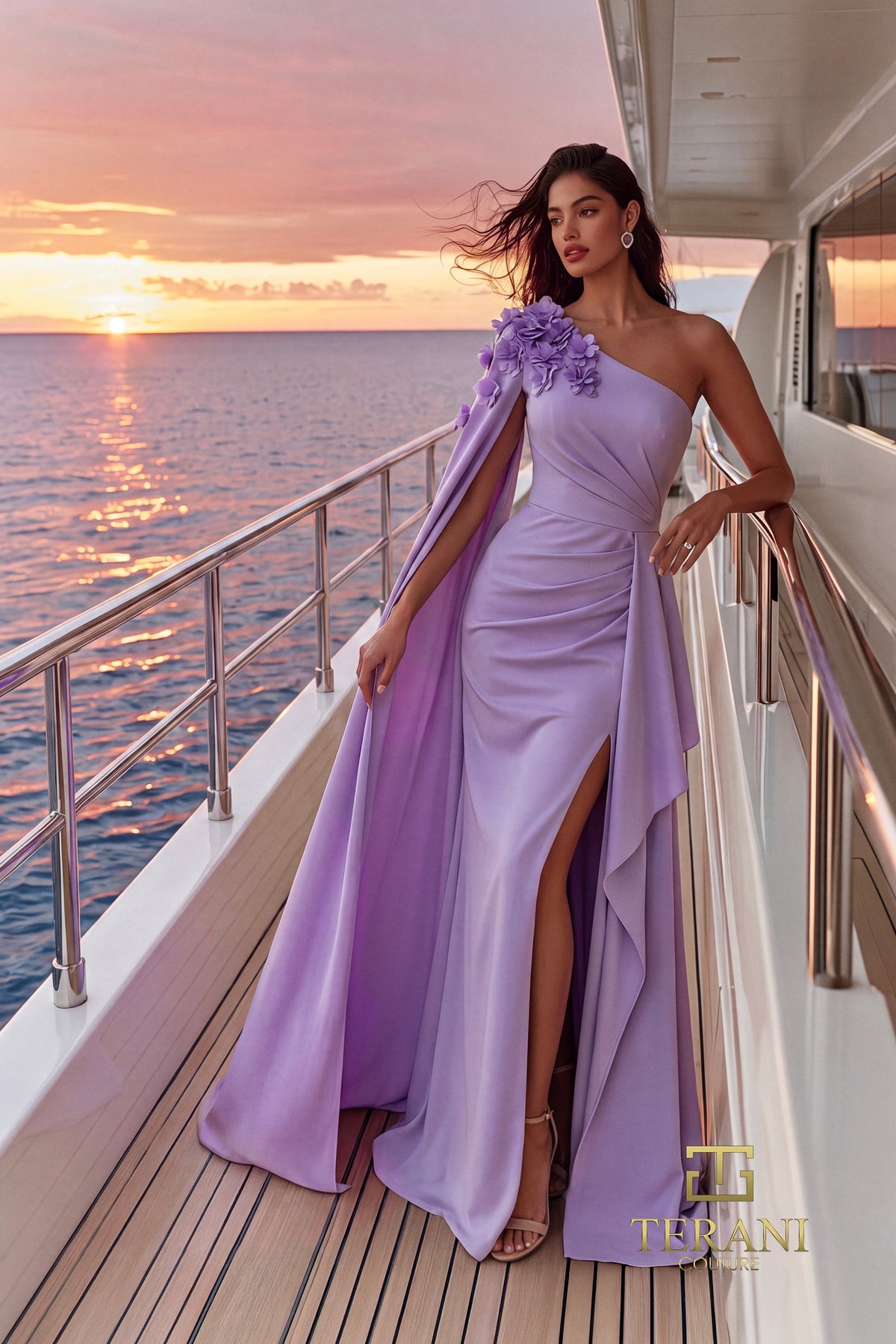 Terani Couture 271E8290 Navy
