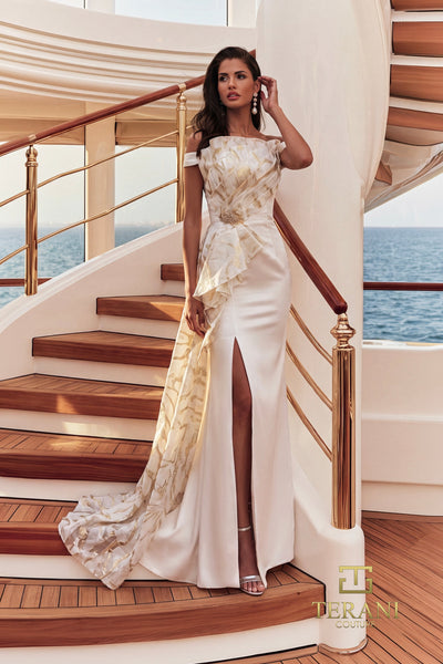 Terani Couture 271E8323 Ivory Gold