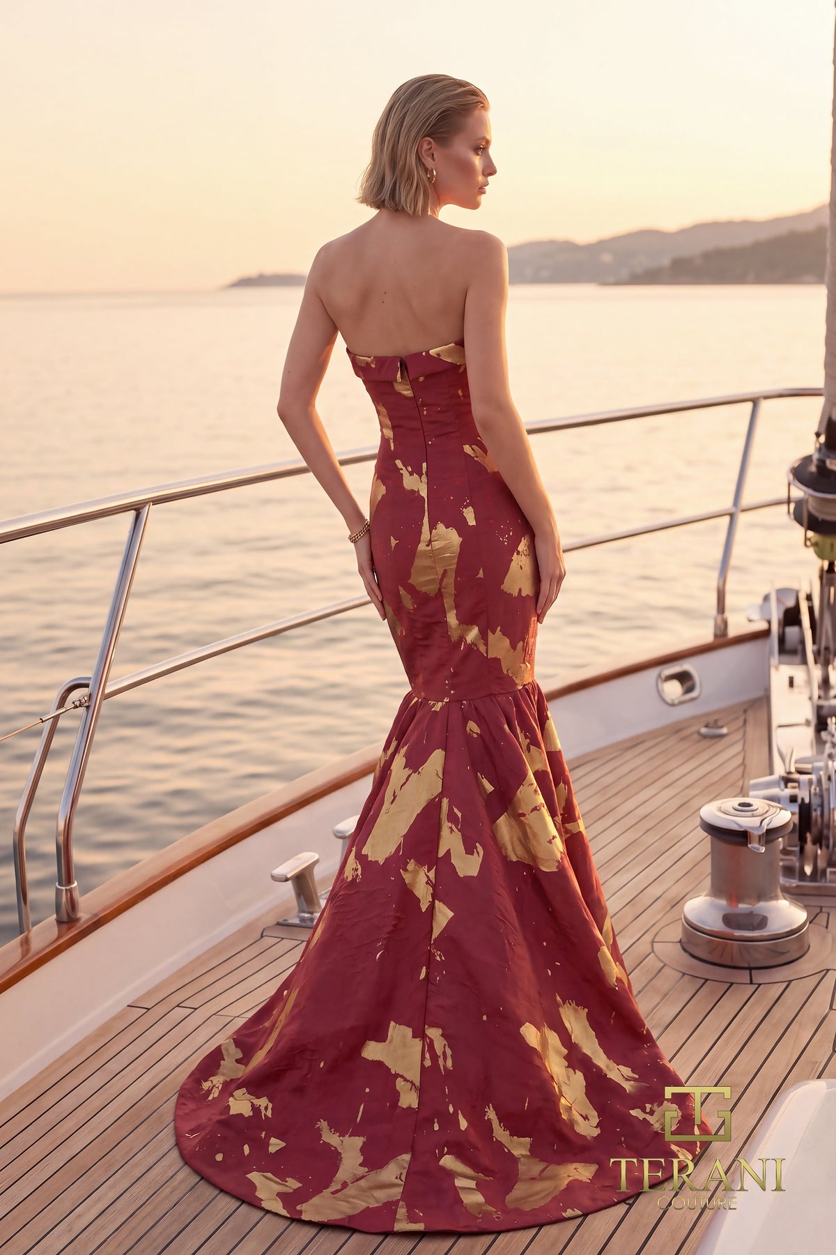 Terani Couture 271E8292 Raspberry Gold