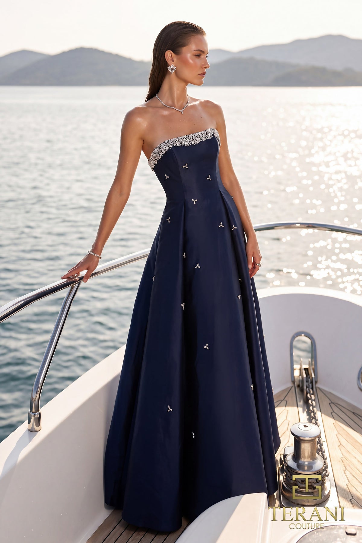 Terani Couture 271E8077 Navy