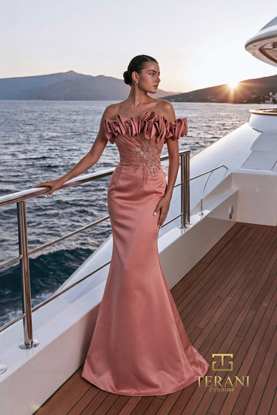 Terani Couture 271M8451 Cognac