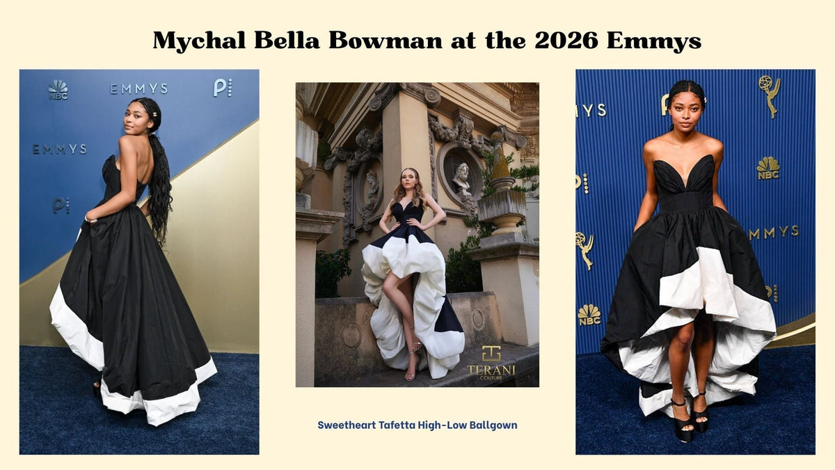 Mychal-Bella Bowman Wears Terani Couture at the 2026 Emmy Awards
