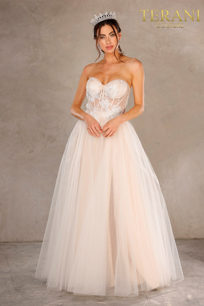 Strapless Sweetheart Neckline Corset Torso A Line Ball Gown - 2215P0005
