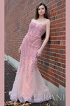 Sweetheart Neck Strapless Heavily Beaded Bodice Mermaid Pageant Dress - 1611GL0463