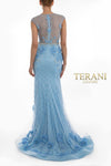 3D Floral Applique Beaded Evening Dress - Floral Applique Dress -1722GL4488