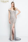 Off the Shoulder Silver Dress - 1811P5261