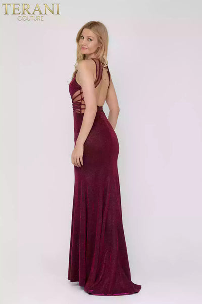 Sleeveless Halter Neck Sheet Waist Long Dress - 1815P5909G