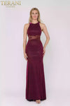 Sleeveless Halter Neck Sheet Waist Long Dress - 1815P5909G