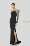 Embellished One Sleeve Evening Gown-1911E9094