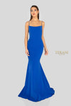Spaghetti Strap Straight Neck Low Back Mermaid Gown - 1912B9703