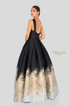 One Shoulder Dramatic Neckline Long Ball Gown - 1912E9180