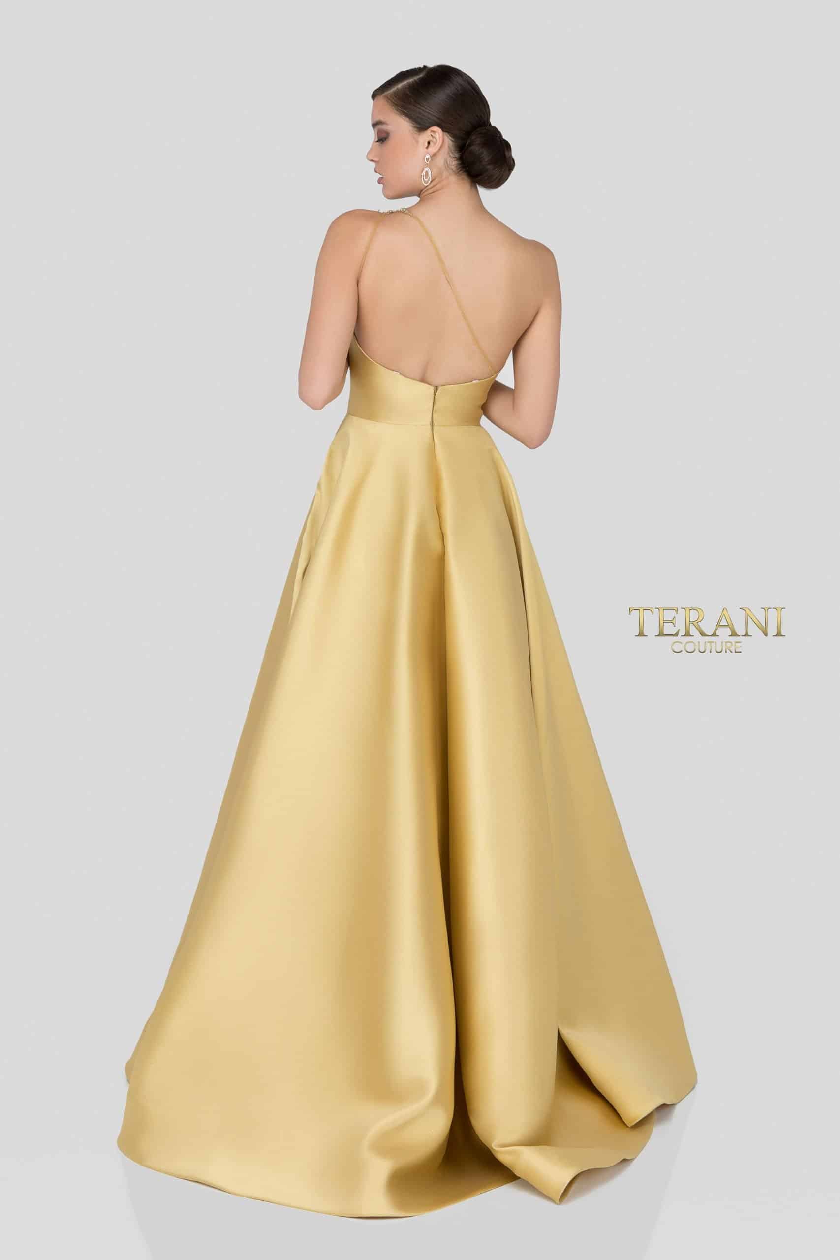One-Shoulder Mikado Long Ball Gown - 1912E9202
