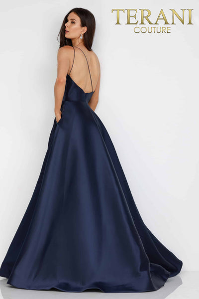One-Shoulder Mikado Long Ball Gown - 1912E9202
