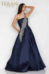 One-Shoulder Mikado Long Ball Gown - 1912E9202