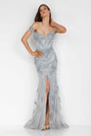 Sparkling Off Shoulder Slit Evening Gown - 1912GL9572