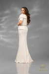 Plus Size Pleated Mock Two Piece Gown – 1921M0727