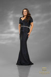 Plus Size Pleated Mock Two Piece Gown – 1921M0727