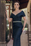 Plus Size Pleated Mock Two Piece Gown – 1921M0727