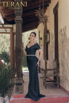 Plus Size Pleated Mock Two Piece Gown – 1921M0727