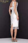 Three tone one shoulder Mikado cocktail dress - 2011C2003