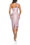 Three tone one shoulder Mikado cocktail dress - 2011C2003