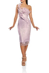 Three tone one shoulder Mikado cocktail dress - 2011C2003