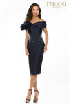 Off-Shoulder Mikado Cocktail Dress - 2011C2009