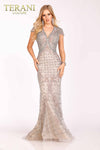 V Neckline Full Body Bead Detailed Pageant Gown - 2011GL2206