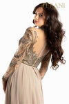 Long sleeve high neck beaded chiffon pleated skirt Mother of Bride dress - 2011M2126