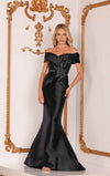 Plus Size Two tone off shoulder Mikado Mother of Bride gown – 2011M2159